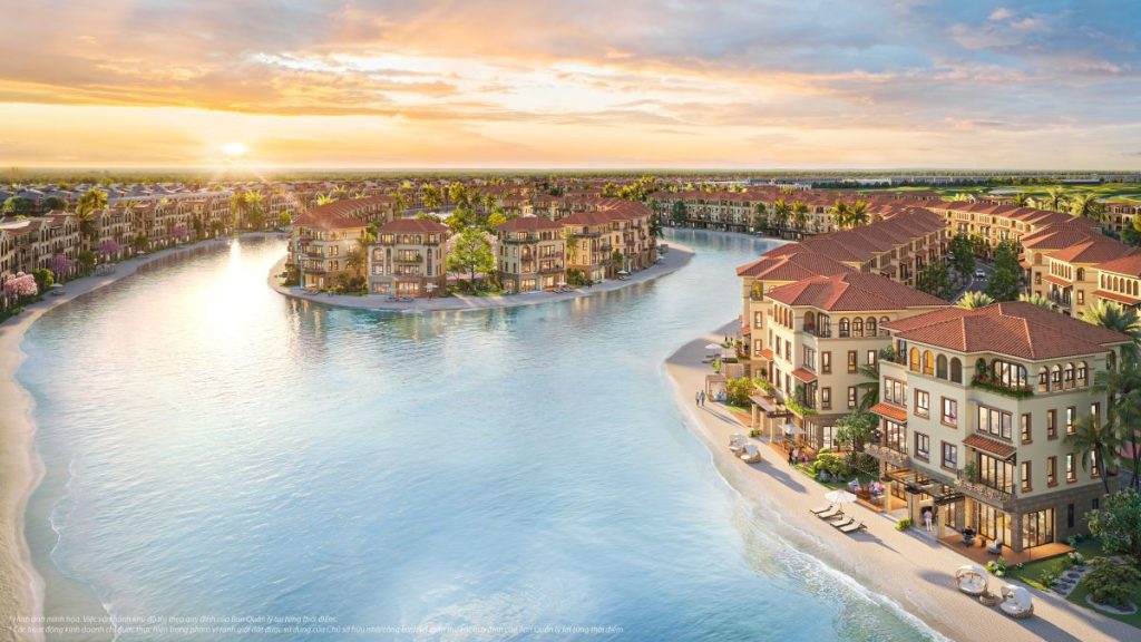 Isla Bella đưa tinh thần Địa Trung Hải về miền Bắc với những gam màu ngọc lam bất tận. Ảnh phối cảnh dự án