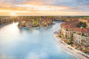 Isla Bella đưa tinh thần Địa Trung Hải về miền Bắc với những gam màu ngọc lam bất tận. Ảnh phối cảnh dự án